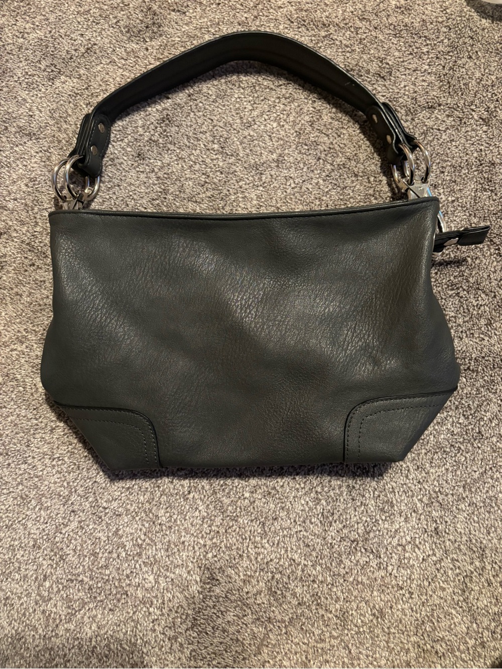 Classic Black Leather Shoulder Bag
